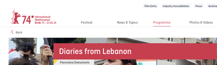 Screenshot der Berlinale 2024